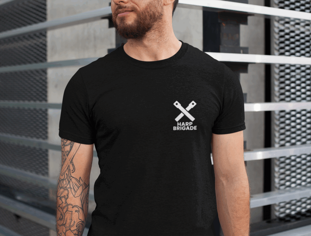 Camiseta negra Harp Brigade